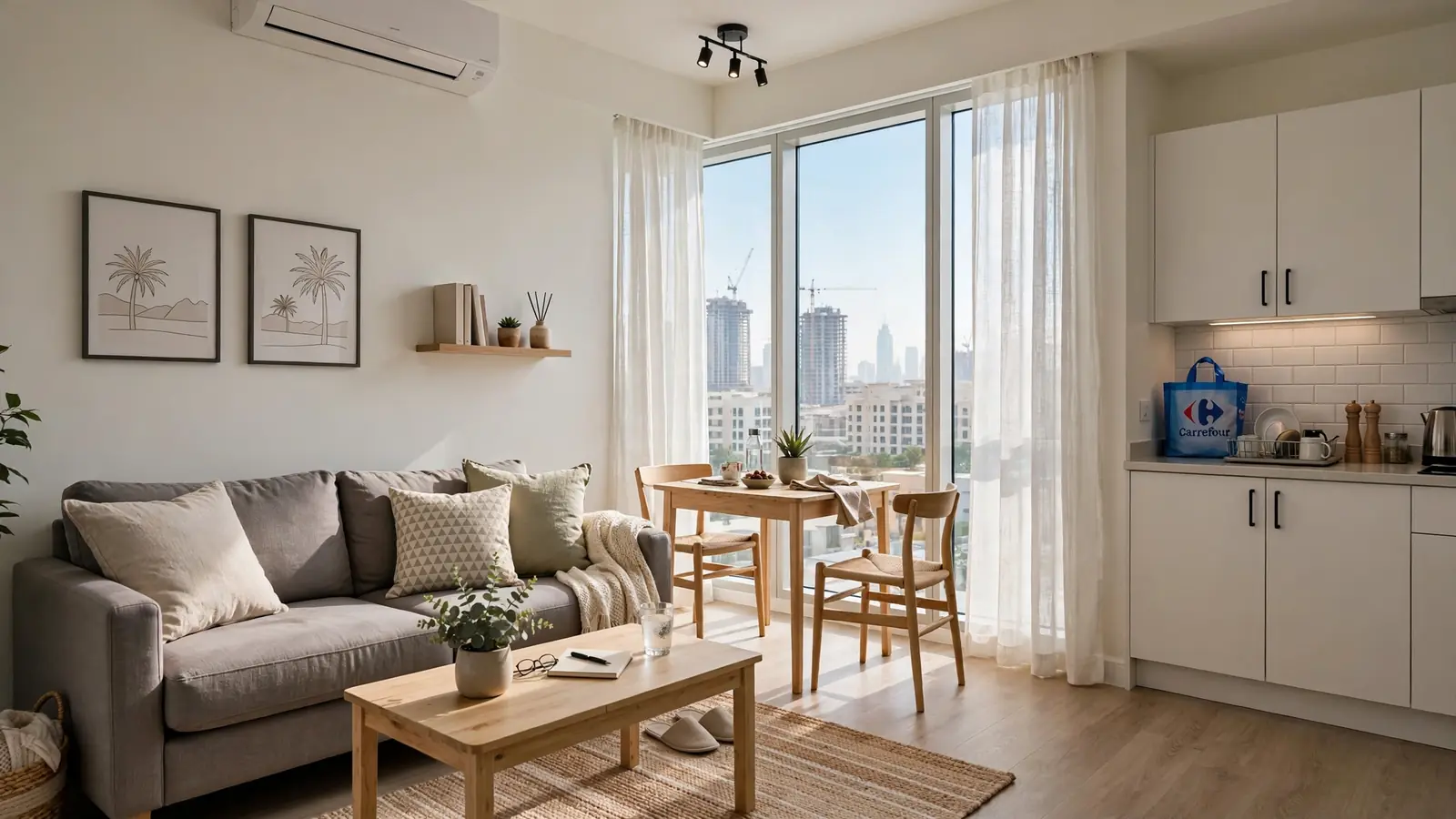 Cheapest Areas to Rent an Apartment in Dubai: The Renter's Price Guide Furnished one-bedroom apartment interior in an affordable Dubai area
