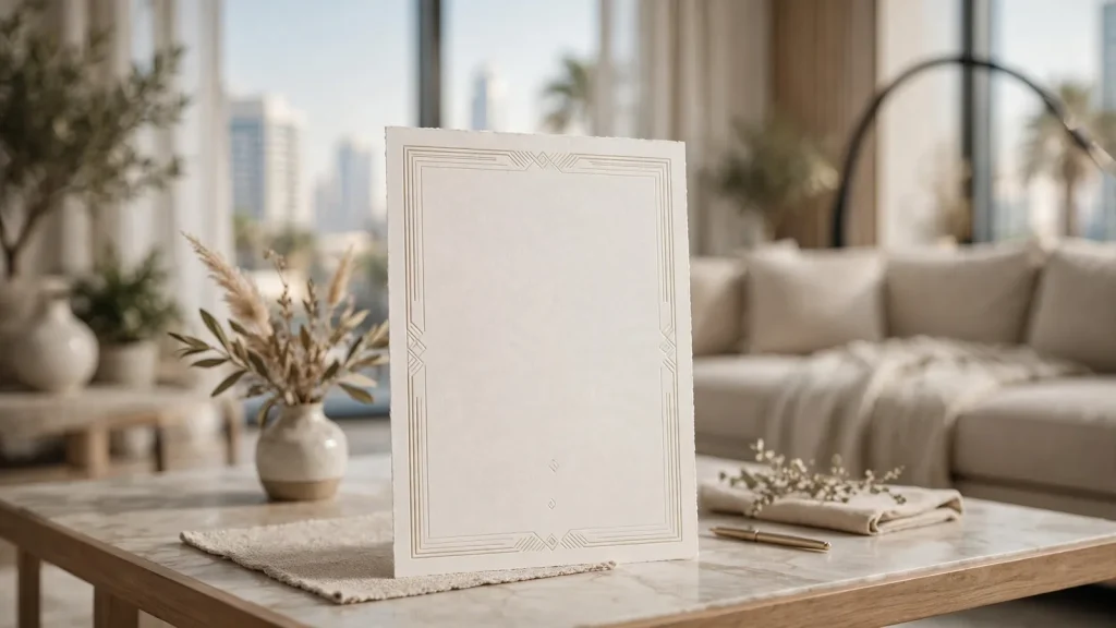 How to Screen Short-Term Rental Guests in Dubai: The Owner's Playbook House rules card displayed inside a Dubai short-term rental apartment
