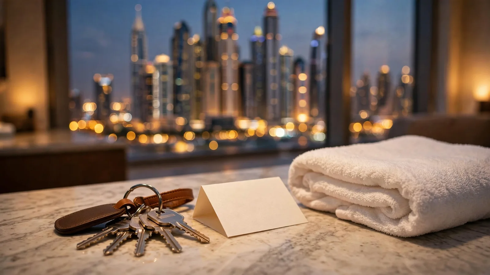 Airbnb Management in Dubai Marina: The Owner's Local Guide Holiday home keys handover with welcome pack in Dubai