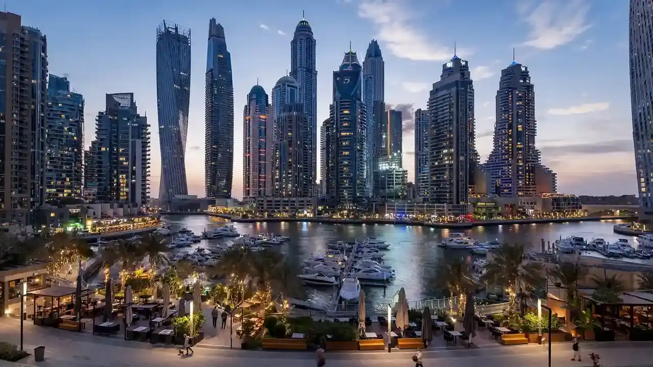 Tenants Guide to Renting: How to Rent a Property in Dubai Dubai Marina residential towers at dusk