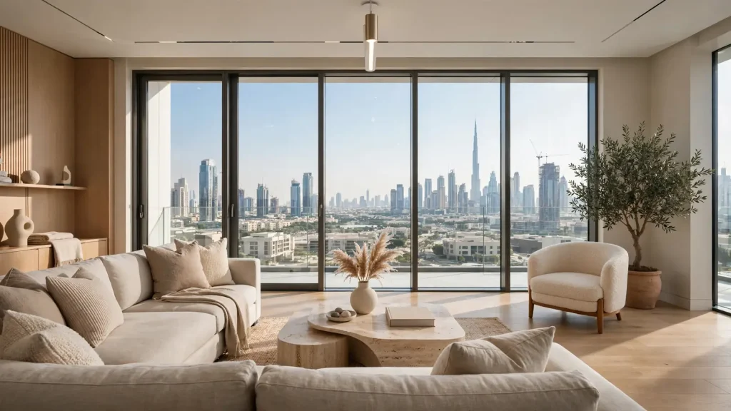 Is Dubai Airbnb Saturated? The Honest Market Reality for Owners Professionally staged Dubai holiday home living room that stands out in a competitive Airbnb market