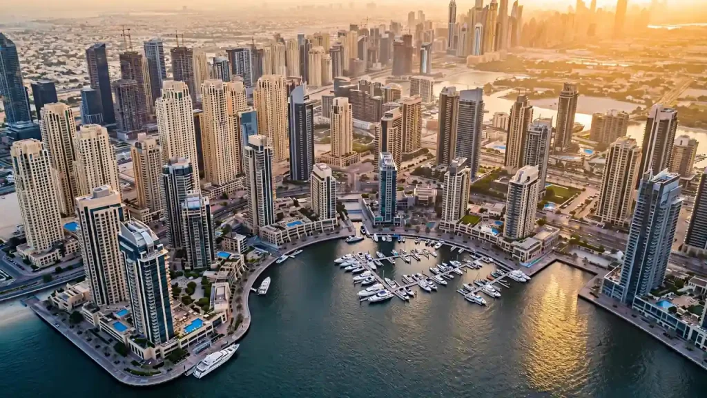 Complete List of Holiday Homes Companies in Dubai Dubai Marina skyline with holiday home towers listed in the directory
