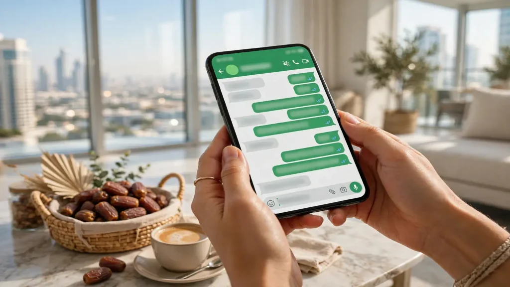 How to Get More Direct Bookings in Dubai: The Holiday Home Owner Playbook Guest messaging a Dubai holiday home host on WhatsApp to book directly